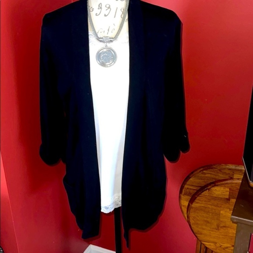 3/4 length sleeve cardigan with pockets